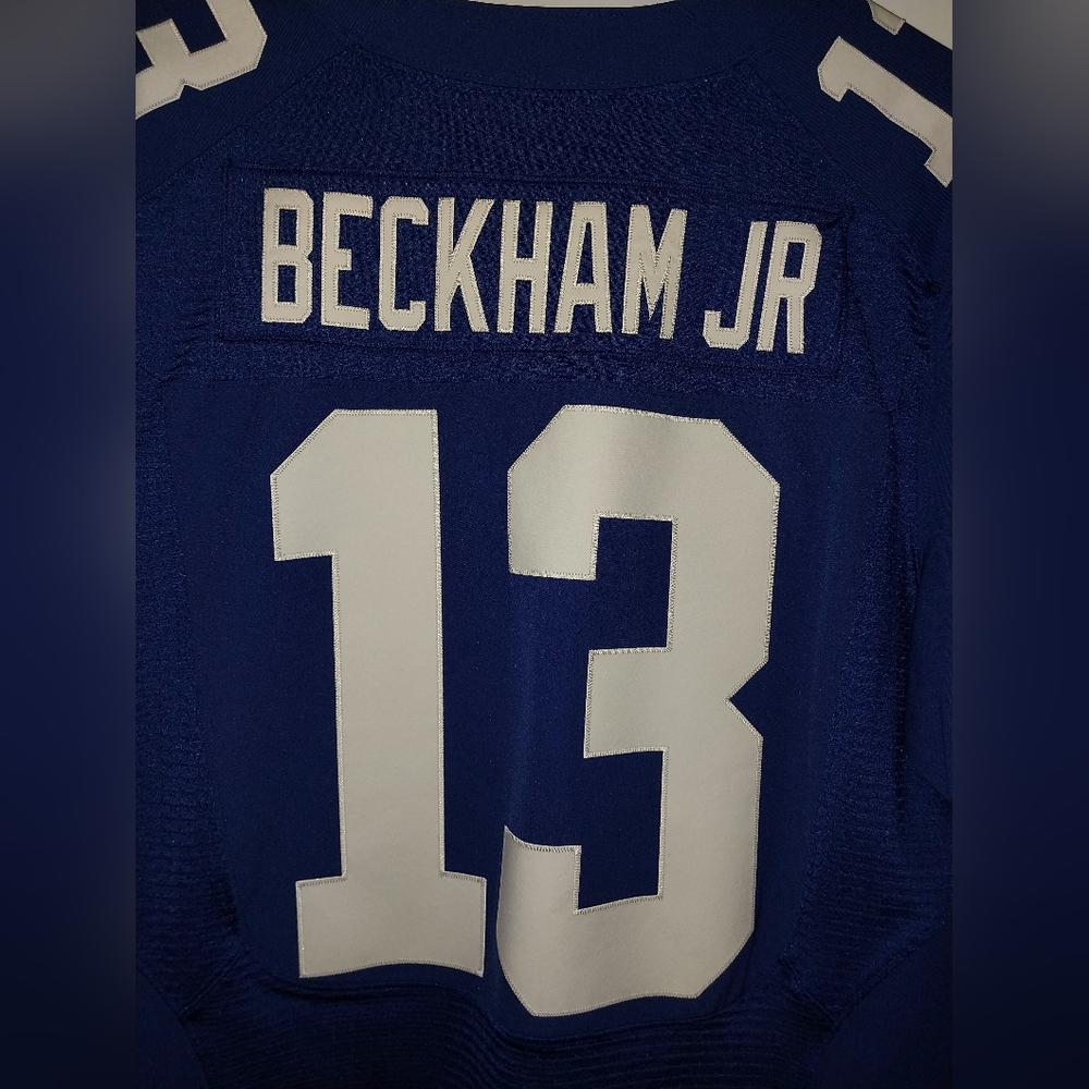 Nike Authentic Elite Ny Giants Odell Beckham Rookie Home Jersey Size 44 - Picture 3 of 12